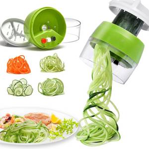 Rhein Beleuchtung Gemüseschneider Multifunktionaler Gemüseschneider, spiralschneider gemüse, schneider, 4-in-1-Design, ergonomisches Design, leicht zu reinigen 