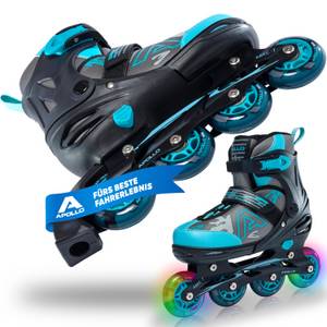 Apollo Champion größenverstellbare Inline-Skates für Kinder & Erwachsene mit LED Rollen 