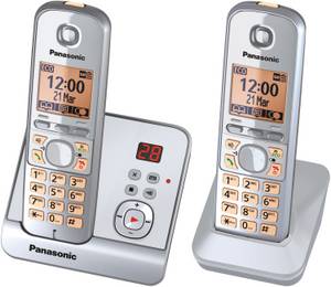 Panasonic KX-TG6722GS Schnurlostelefon mit Anrufbeantworter silber