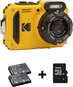 Kodak WPZ2YL6 - Unterwasserkamera, 16MP, 4x Zoom, gelb, Bundle 