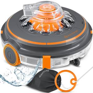 Kesser ® Poolroboter Poolreiniger Akku Aqua-9000 inkl. Transporttasche Pool Roboter für bis 80m² Pools, Li-Ion Akku max. 75 min, Kabellos Poolsauger Bodenreinigung Vollautomatisch Bodensauger 