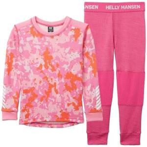 Helly Hansen K Graphic Lifa Merino SET dragon fruit splash camo 181 Skiunterwäsche