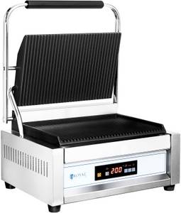 Royal Catering Kontaktgrill große Platte geriffelt 2200W (RC-C301) Elektrogrill