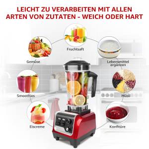 7Magic Standmixer Profi Smoothie Mixer, 1600,00 W, mit variabler Geschwindigkeit, 2L Tritan-Behälter und 32000 U/min 