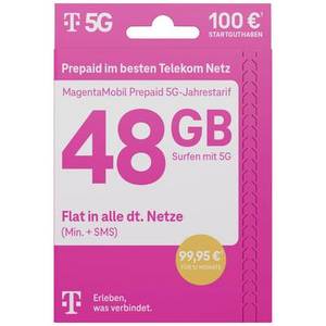 Telekom Magenta Mobil Jahrestarif Prepaid-Karte ohne Vertragsbindung 