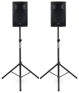 Pronomic E-212 MA - Aktive PA-Boxen Stereo Set Lautsprecher (Bluetooth, 240 W, USB/SD/MP3-Player - mit 12
