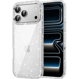 LuxusKollektion Smartphone-Hülle Handyhülle iPhone 17 Pro Glitzer Stoßfest Damen Durchsichtig 