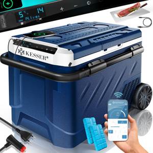 Kesser ® Kompressor Kühlbox elektrisch   Camping Gefrierbox mit LED-Touch  Mit APP-Steuerung & Kühlakkus USB-Anschluss 12/24 V 230V   Kühlschrank Kühlung bis -20 °C für Auto Lkw 