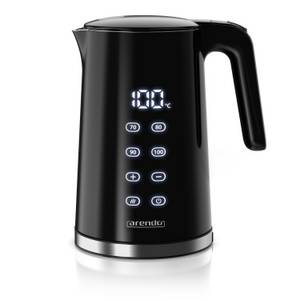 Arendo Wasserkocher Doppelwand, aus Edelstahl, Temperatureinstellung 