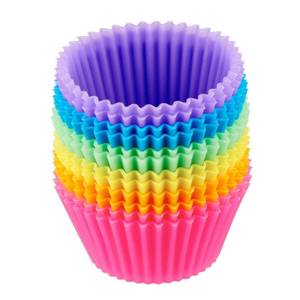 NATICY Silikonform Wiederverwendbare Muffinformen aus hochwertigem Silikon Cupcake., (12-tlg) 