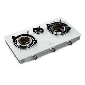 Klarstein Doppelkochplatte Barzona Campingkocher 3 Brenner, Gaskocher Gas Brenner 3 Camping Hob 8450 W 