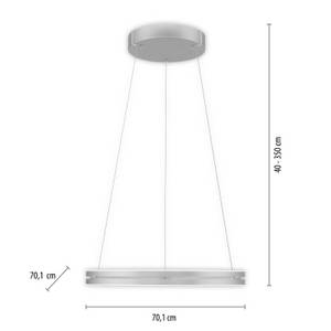 Pure E-Loop LED-Hängeleuchte, CCT, silber 