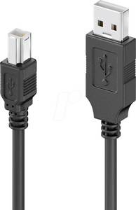 Sonero SON-XU2000-200 - USB 2.0 Kabel, USB-A auf USB-B, 20,0m, schwarz 