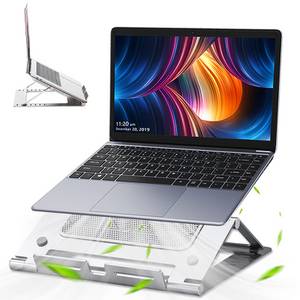 ZEUOPQ Notebook-Kühler Laptop-Kühlpad Luftgekühlte Kühlung Abnehmbare Halterung, für 12-17,3 Zoll Laptops Silber 