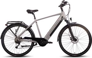 Saxonette E-Bike » Deluxe Sport (Diamant)«, 9 Gang, Shimano, Alivio, Mittelmotor 250 W, Pedelec, Elektrofahrrad für Damen u. Herren, Trekkingrad 