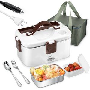 CkeyiN Elektrische Lunchbox 3 in 1 für Zuhause und Auto, 1,8 L, schnelles Erhitzen von Speisen 