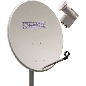 Schwaiger SPI994011 SAT-Anlage ohne Receiver Teilnehmer-Anzahl: 4 80 cm Sat-Spiegel mit LNB