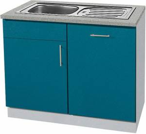 Wiho KÜchen wiho Küchen Spülenschrank Kiel, 110 cm breit, inkl. Tür/Griff/Sockel für Geschirrspüler 