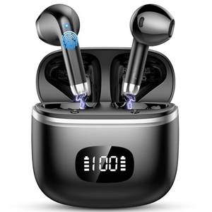  Bluetooth Kopfhörer, Kopfhörer Kabellos Bluetooth 5.3 mit 4 ENC Noise Cancelling Mic, Kabellose Kopfhörer In Ear HiFi Stereo, 40 std Spielzeit, LED-Anzeige, Ohrhörer Bluetooth für Arbeit Spiel Sport 