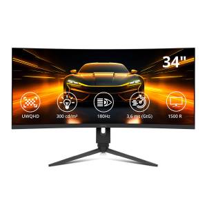 Odys XP34 PRO-X (34 Zoll) Curved Monitor UWQHD LED-Monitor (86 cm/34 