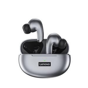 Lenovo »LP5 mit Touch-Steuerung« Bluetooth-Kopfhörer (True Wireless, Siri, Google Assistant, Bluetooth 5.0, kabellos, Stereo Ohrhörer mit 250 mAh Kopfhörer-Ladehülle - Grau) 