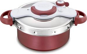 Tefal Schnellkochtopf » Clipso Minut Duo Schnellkochtopf 5 Liter aus Aluminium«, (1-tlg), Induktion, 5 Sicherheitssysteme, Antihaftbeschichtung 