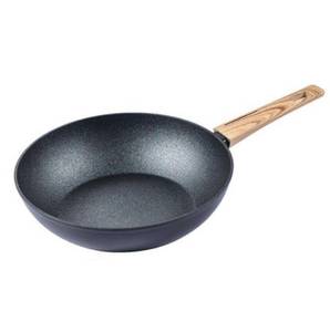 KESSMANN Schäfer Wok »Pfanne Induktion Wokpfanne 28 cm 3tlg Bratpfanne für alle Herdarten«, robust geschmiedete Aluminiumlegierung (für Induktionsherd perfekte Hitzebeständigkeit Backofenfest, Kratzfest, Hoher Rand, Antihaftbeschichtet, Backofenfest, ohne 