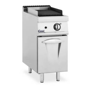 Royal Catering Gasgrill Lavastein-Grill 8 kW gerillt 4 kg Lavagestein Propangas/LPG/ Erdgas 50 