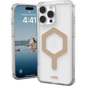  Urban Armor Gear Plyo MagSafe Case Backcover Apple iPhone 16 Pro Max Ice, Transparent, Gold MagSafe kompatibel 