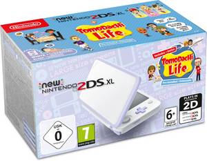 Nintendo New 2DS XL weiß-lavendel + Tomodachi Life 2DS Bundle