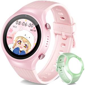 Yuede 4G Kinder Smartwatch mit GPS, Doppeltes Band, Lange Lebensdauer Smartwatch (1,43 Zoll) GPS Tracker Kinder, Kinder Uhr mit HD-Video, Sprachanruf, Schulmodus, IP68 Wasserdicht Smartwatch Kids 