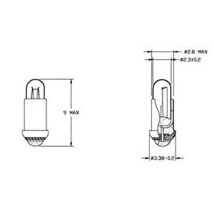 No Name 21714500 Spezialglühlampe Klar MS2.8 14V 50mA 1 Set 