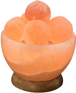 HIMALAYA SALT DREAMS Salzkristall-Tischlampe Salzkristallschale, E14, 1 St., Warmweiß, Handgefertigt aus Salzkristall - jeder Stein ein Unikat, H: ca.15 cm 