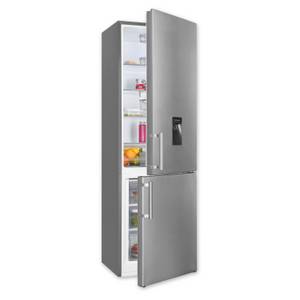 Exquisit Kühl-/Gefrierkombination KGC5265-70-H-WS-010E, 180 cm hoch, 55 cm breit, Wasserspender, 4*-Gefrieren, LED-Innenbeleuchtung, Glasablagen 