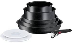 Tefal Ingenio Black Stone stapelbar 8-teilig schwarz Topfset