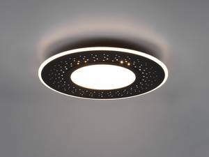 Trio-Leuchten Flache LED Deckenleuchte VERUS mit Fernbedienung, Ø 49cm, Schwarz Deckenleuchte