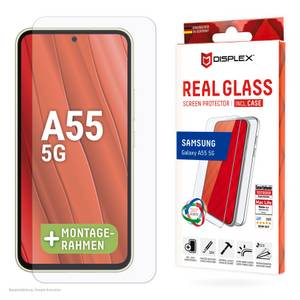 Displex Displayschutzglas »Real Glass + Case«, für Samsung Galaxy A55 5G, (1 St.) 