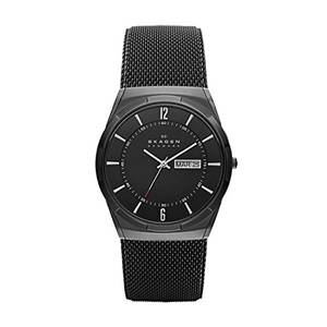  Skagen Herrenuhr Melbye Day-Date mit drei Zeigern, 40 mm Gehäusegröße, Mindestens 50 % recycelte Edelstahluhr 