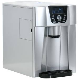 Homcom Eiswürfelmaschine Eiswürfelbereiter 9 Würfel in 6-10 Minuten fertig, 12 KG/24 H, für Küche, Büro, Bar und Party, Silber 