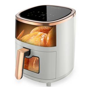 kehot Heißluftfritteuse 5L Airfryer 8 Programme mit Sichtfenster, LED Touchscreen friteuse, 1800,00 W, Timer, Präzise Temperaturregelung 80~200℃,Fritteuse ohne Öl 