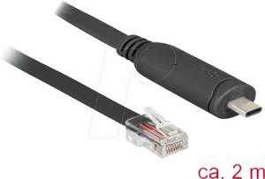 Delock 63912 - Konsolenkabel 2 m schwarz 