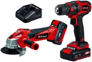 Einhell TC-CD 18/35 Li + TC-AG 18/115 Li (1,5 Ah + 3,0 Ah Akku) 4257238