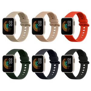 Kwmobile 6x Sportarmband für Xiaomi Redmi Watch 2 Lite Armband Smartwatch, 6-tlg., Armband TPU Silikon Großes Set Fitnesstracker - verschiedene Farben 