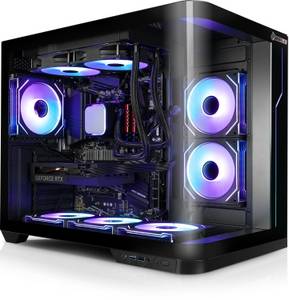 Kiebel Curve Gaming-PC (AMD Ryzen 5 AMD Ryzen 5 9600X, RTX 4060, 32 GB RAM, 1000 GB SSD, Wasserkühlung, WLAN, ARGB-Beleuchtung) 
