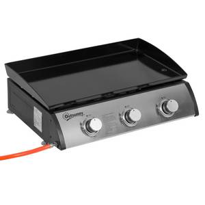 Outsunny Gasgrill 10000BTU/2,5 KW, inkl 3 Edelstahl-Brenner, Druckminderer, Gasschlauch, Gas-Grill, BBQ Gartengrill, für Balkon, Camping-Grill, 63 x 48 x 21 cm 