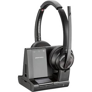 POLY Savi 8220 UC DECT USB-A-Headset, Bluetooth, ANC, Basisstation, MS-Teams 