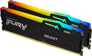 Kingston FURY Beast RGB 32GB Kit DDR5-6000 CL30 (KF560C30BBEAK2-32) DDR5-RAM