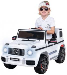 Actionbikes Motors Kinder Elektroauto Mercedes AMG G63 W 463 Lizenziert weiß