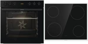Gorenje FH Set CB bas Herdset bestehend aus BC6715E02BK + ECD641BX tiefschwarz + edelstahl / A 