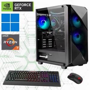 Hyrican Striker 7310 Gaming-PC (AMD Ryzen 7 5700X, RTX 4070 Super, 32 GB RAM, 2000 GB SSD, Wasserkühlung, PCIe SSD Gen4, Windows 11) 